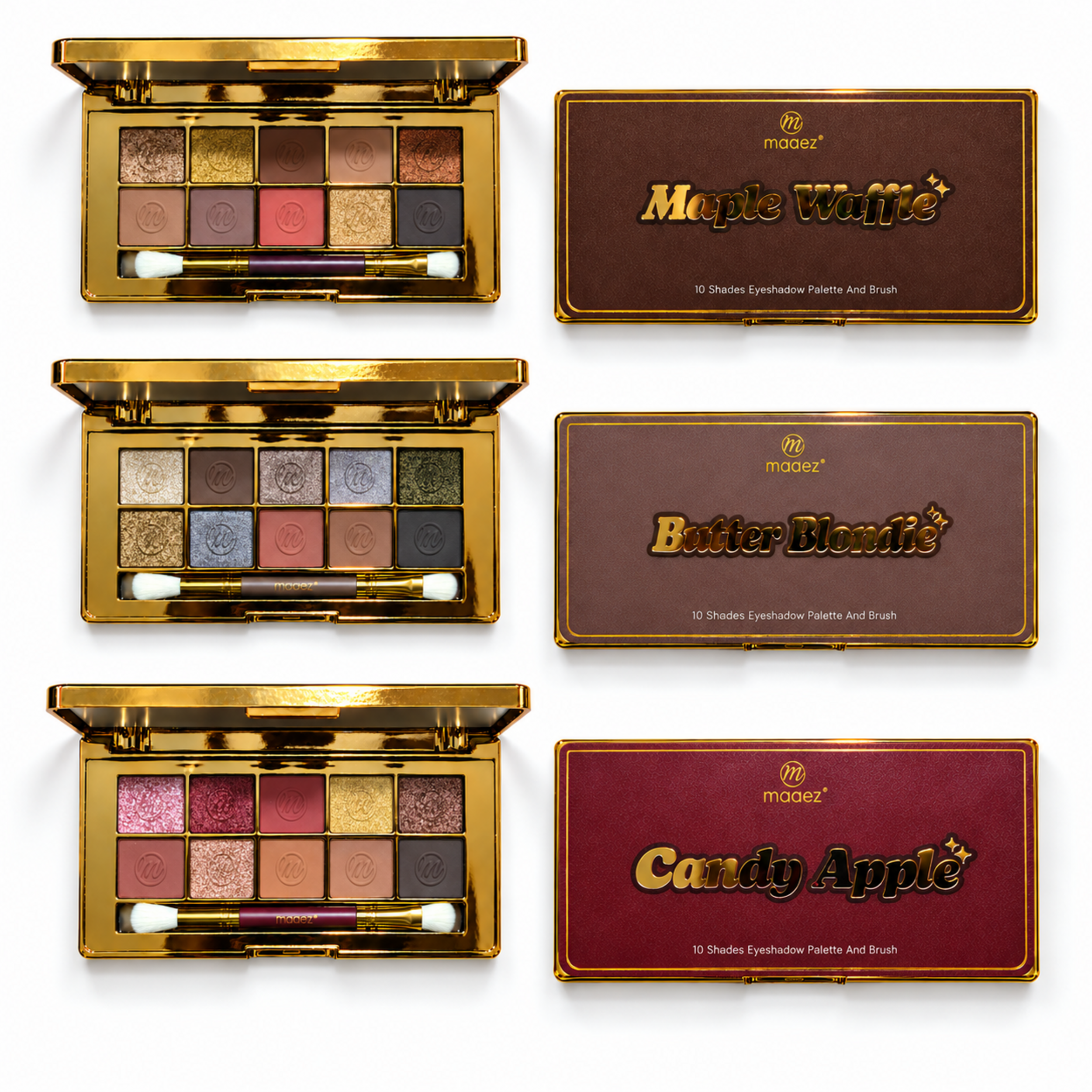 Maaez 10 Shades Eyeshadow Palette and Brush