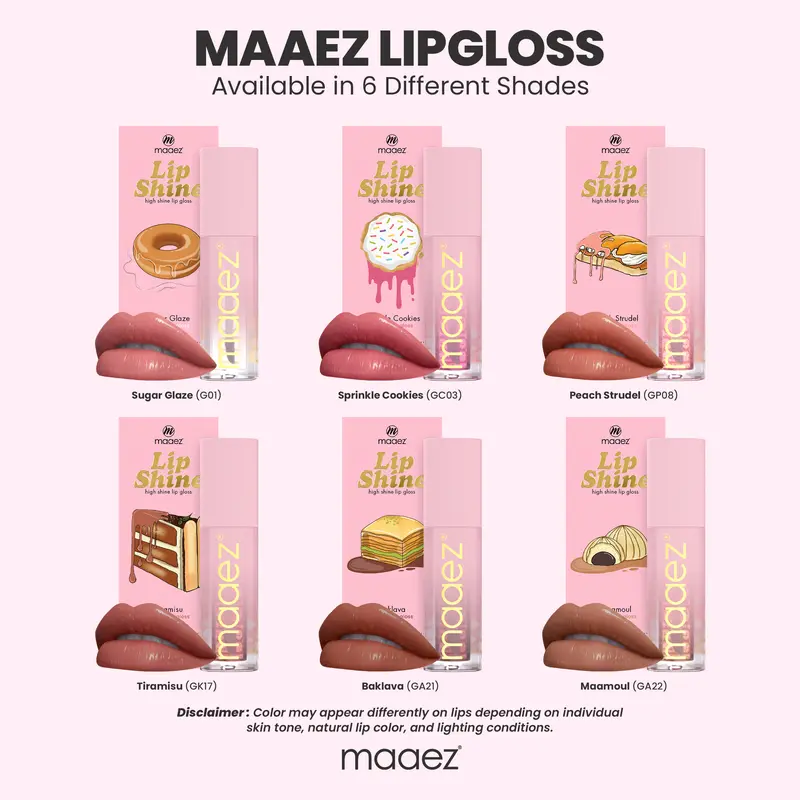 Maaez - Pengilat Bibir (Gincu Berkilat) | Lipgloss (Lip Shine)