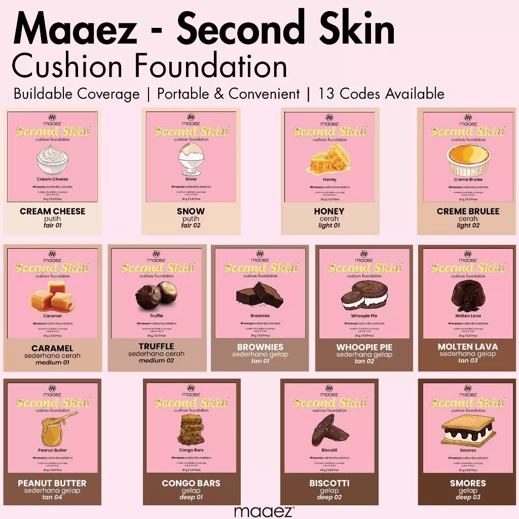 Maaez - Bedak Asas Kusyen | Cushion Foundation (Second Skin)