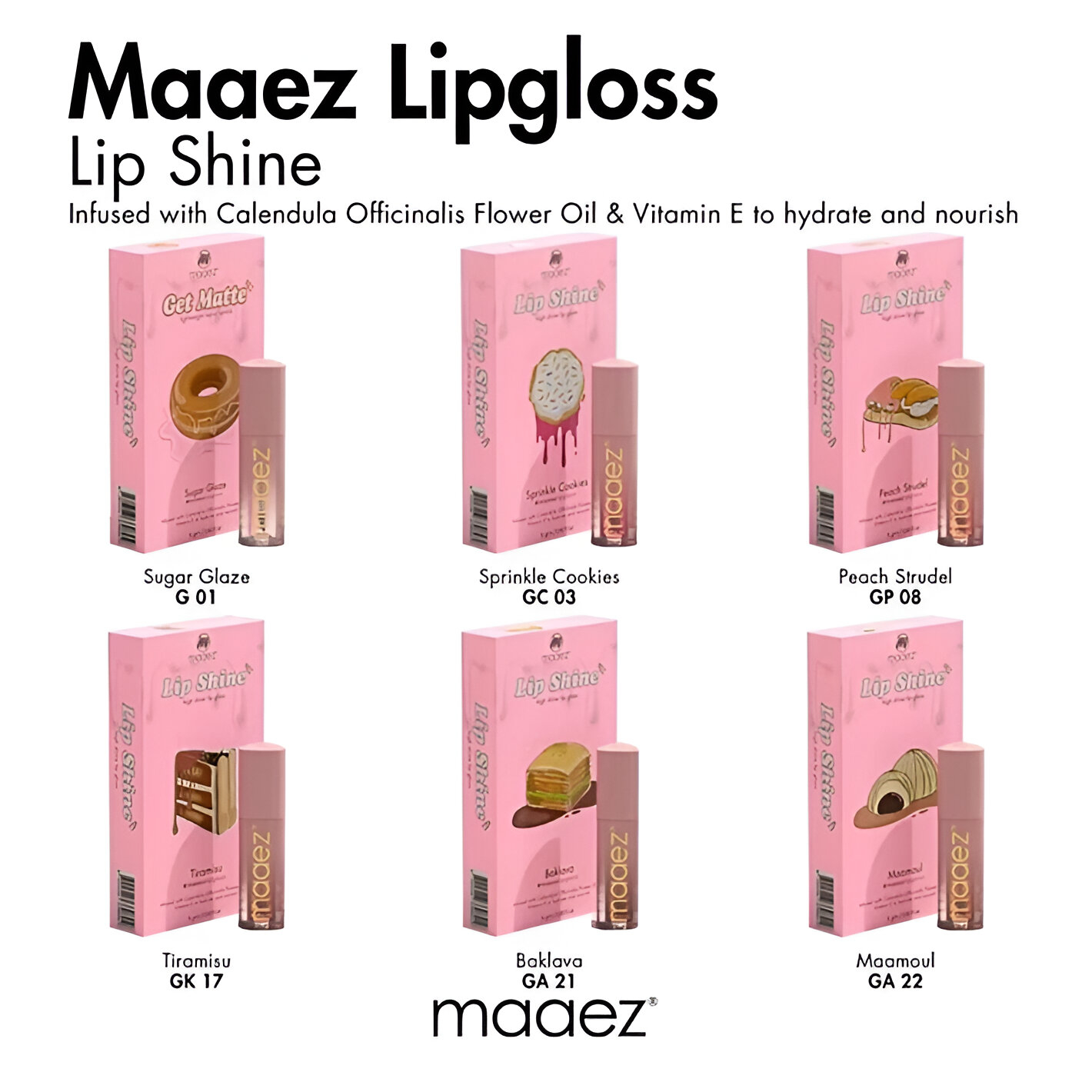 Maaez - Pengilat Bibir (Gincu Berkilat) | Lipgloss (Lip Shine)
