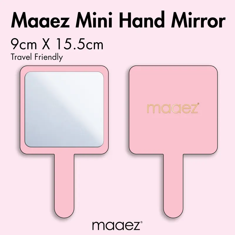 Maaez - Cermin Tangan Mini | Maaez Makeup Mirror (Square)