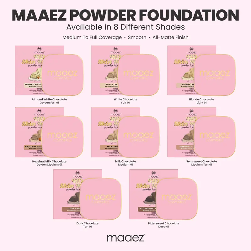 Maaez - Bedak Asas Kompak (Kesan Matte HD) | Powder Foundation (HD Skin Matte)