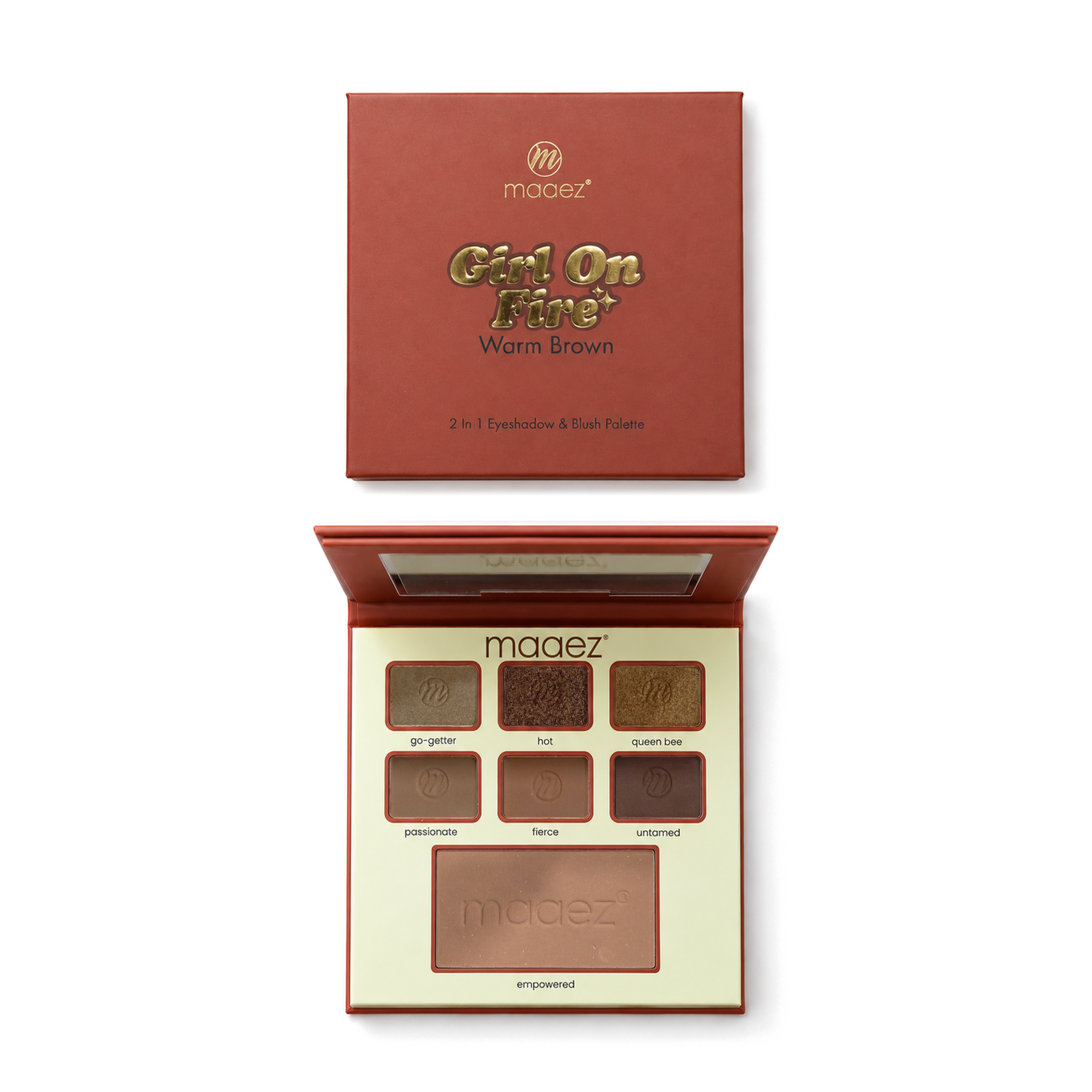 Maaez 2 in 1 Eyeshadow and Blush Palette