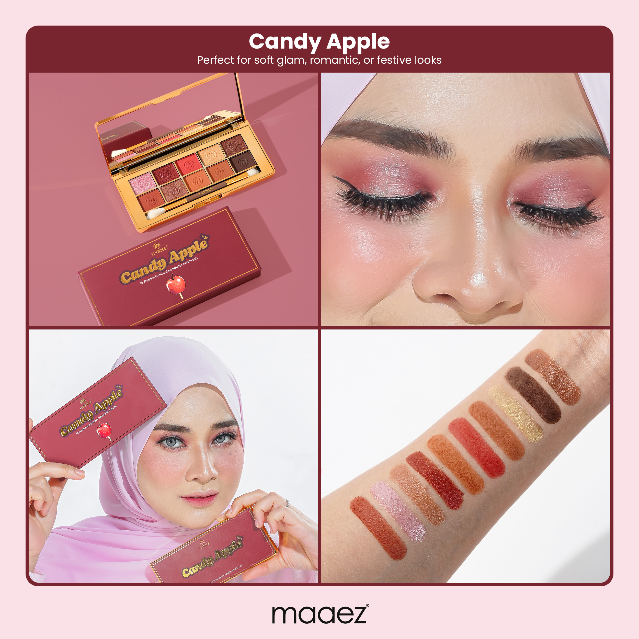 10 Shades Eyeshadow Palette and Brush