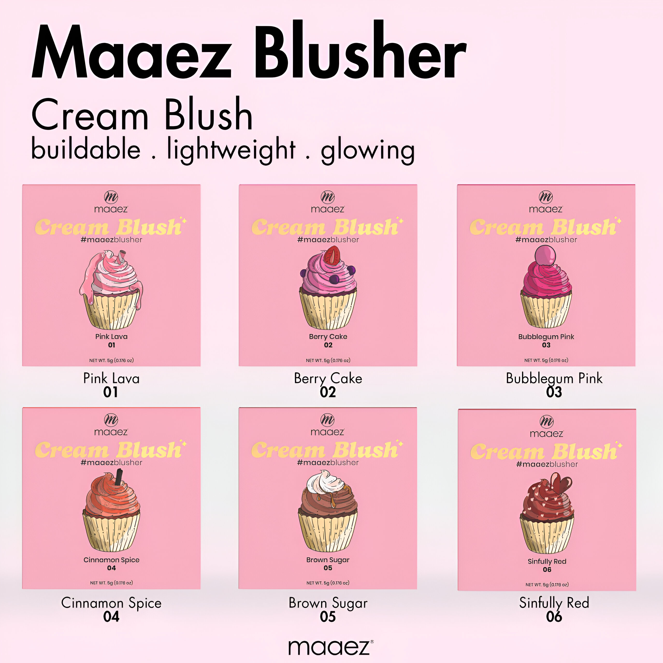 Maaez - Krim Pemerah Pipi (5g) | Cream Blush (5g)