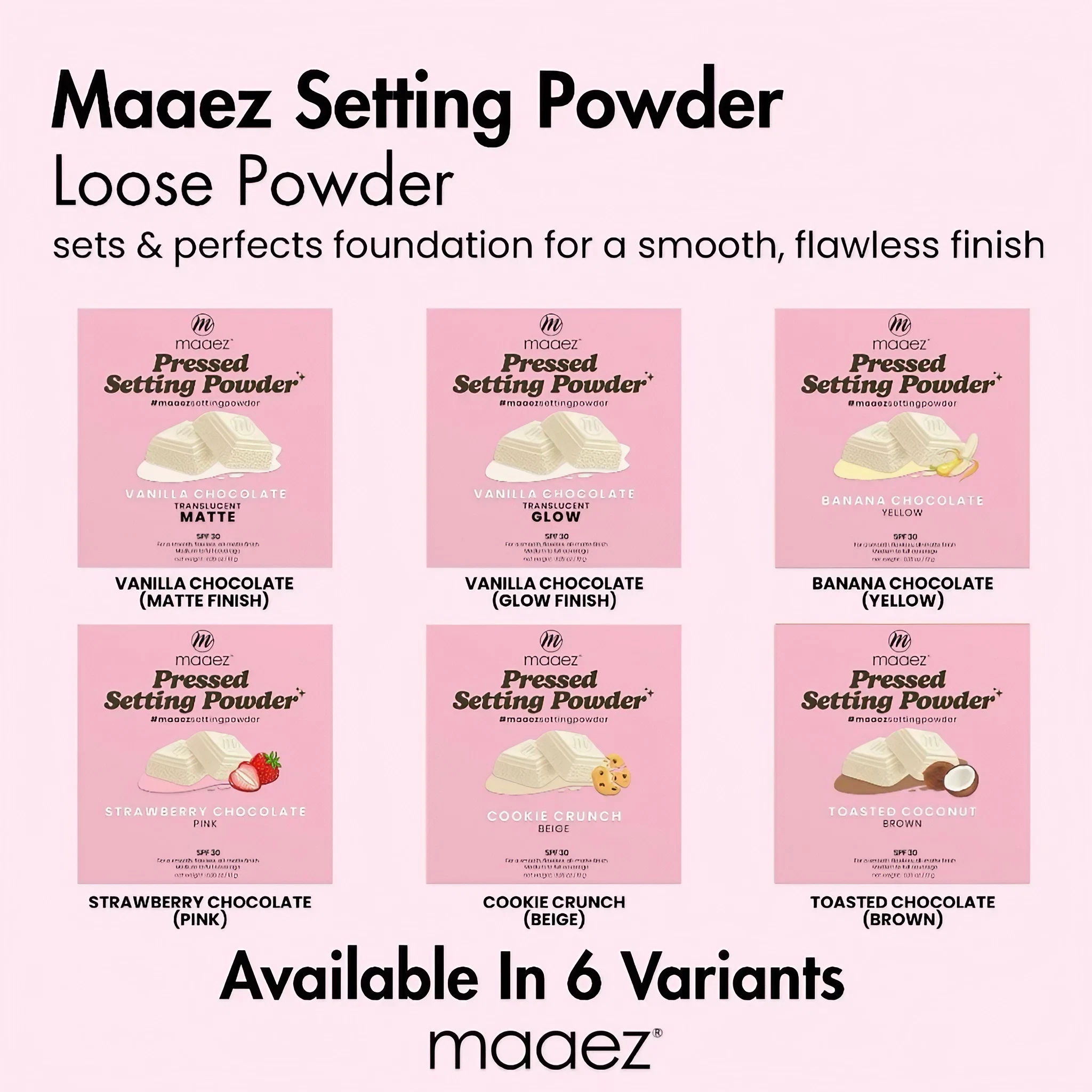 Maaez - Bedak Tetapan Mekap HD Tanpa Cela (Bedak Tabur) | HD Flawless Setting Powder (Loose Powder)