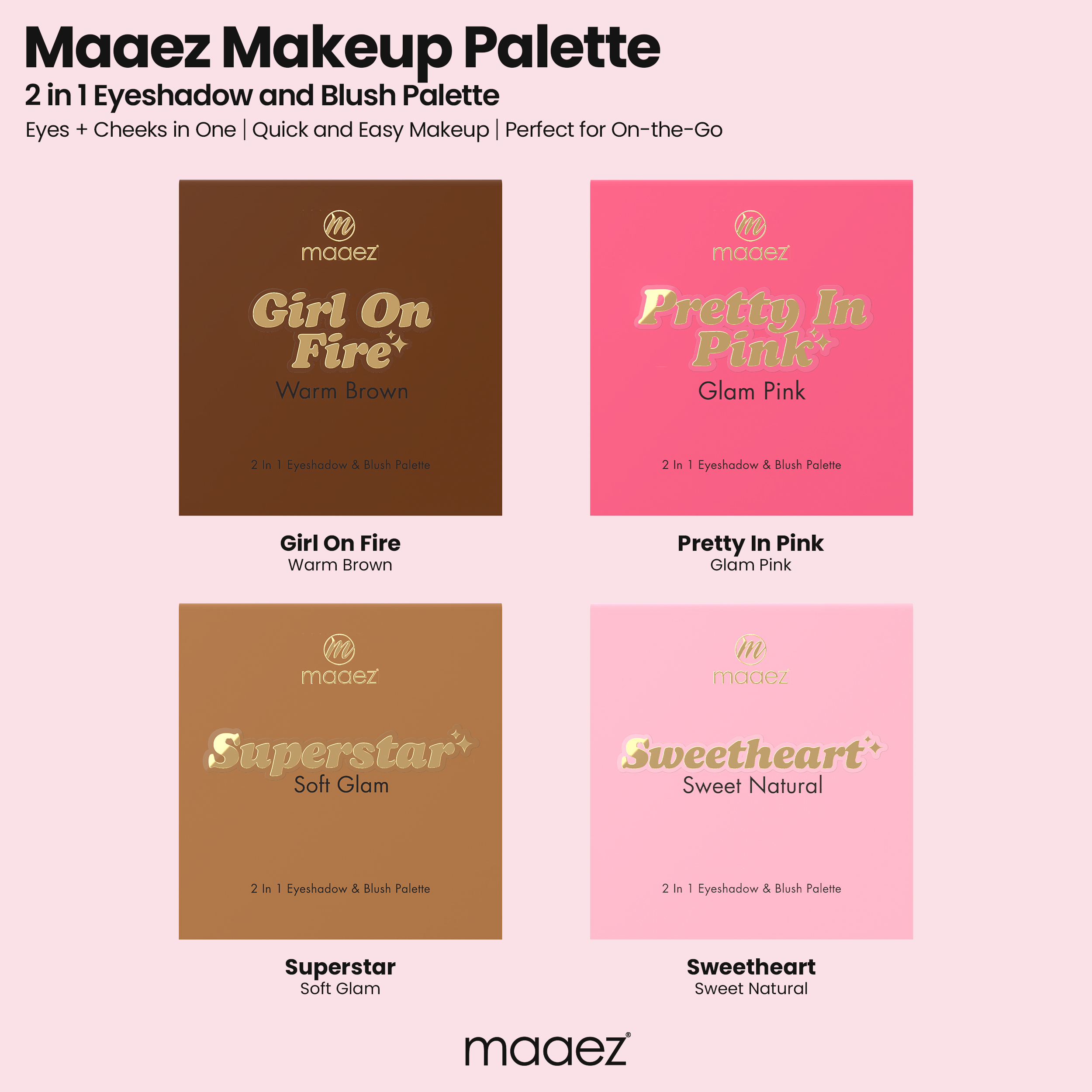 2 in 1 Eyeshadow and Blush Palette
