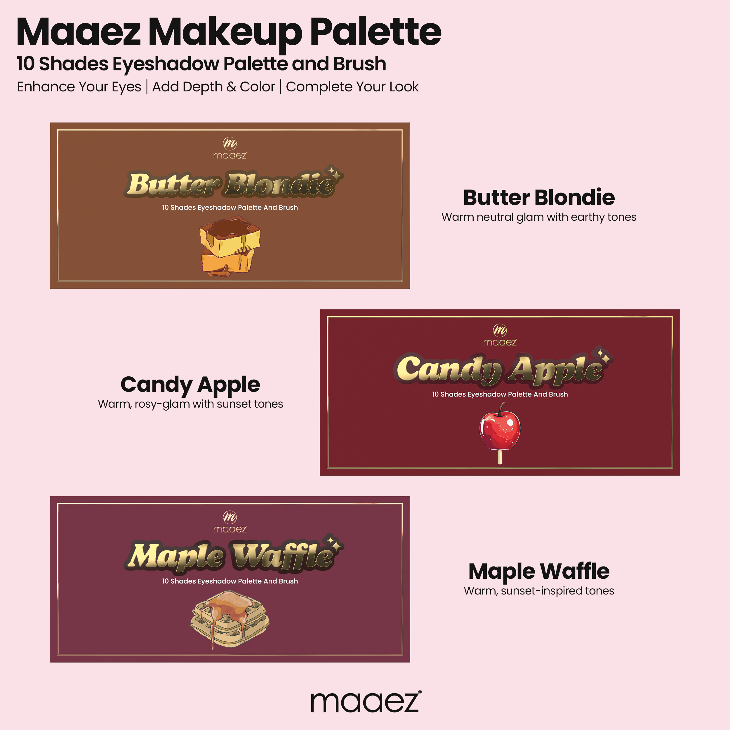 10 Shades Eyeshadow Palette and Brush